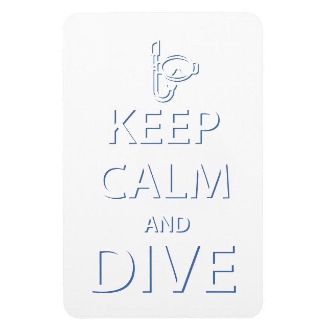Keep calm and dive magnet (Vertical)