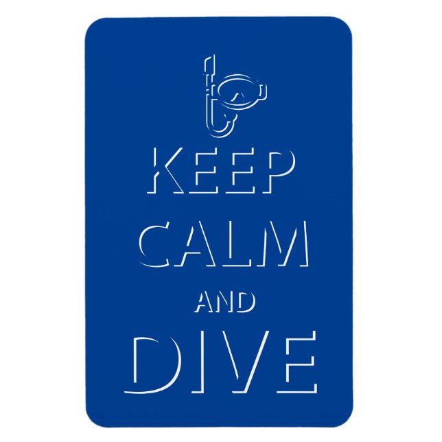 Keep calm and dive magnet (Vertical)