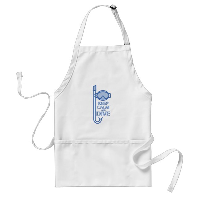 Keep calm and dive standard apron (Front)