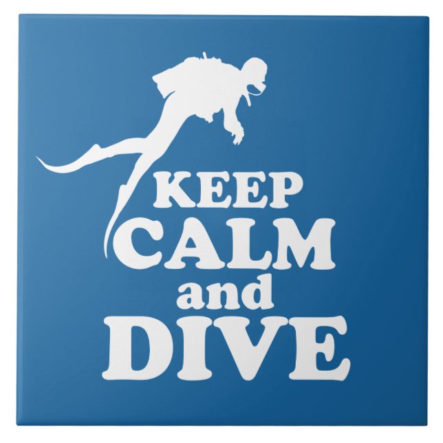 Keep calm and dive tile (Front)