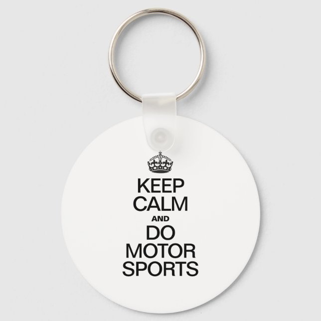 KEEP CALM AND DO MOTOR SPORTS KEYCHAIN (Front)