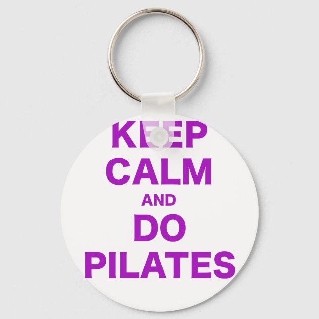 Keep Calm and Do Pilates Keychain (Front)