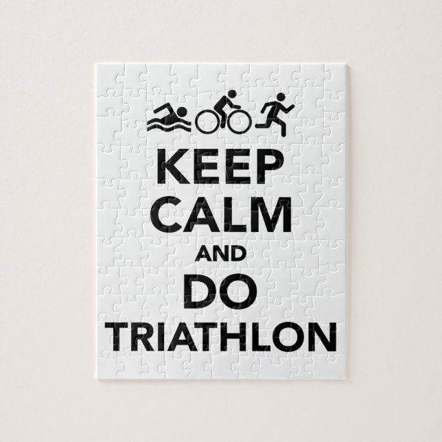 Keep calm and do triathlon jigsaw puzzle (Vertical)