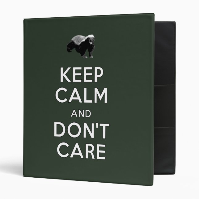 Keep Calm and Don't Care Binder (Front/Inside)