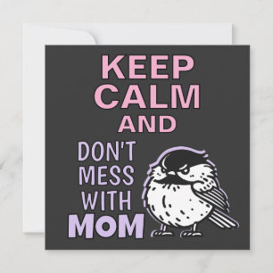 Keep Calm And Don't Mess With Mom Holiday Card