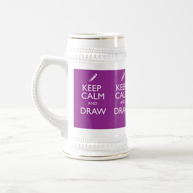 KEEP CALM AND DRAW BEER STEIN (Left)