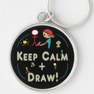 Keep Calm and Draw Keychain