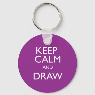 KEEP CALM AND DRAW KEYCHAIN