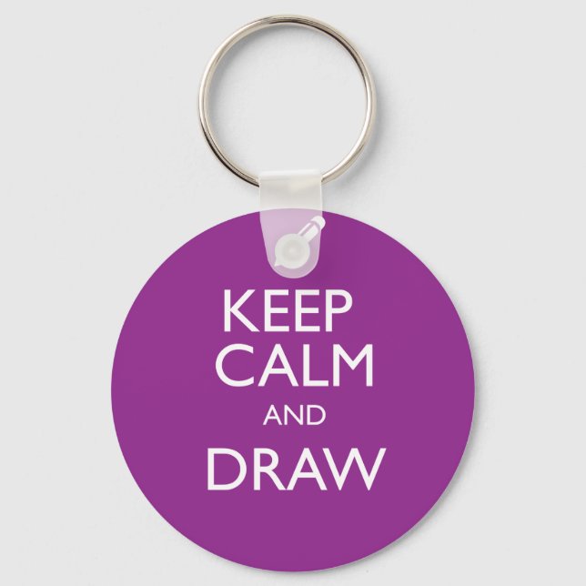 KEEP CALM AND DRAW KEYCHAIN (Front)