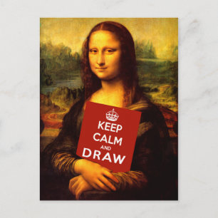 Keep Calm And Draw Postcard