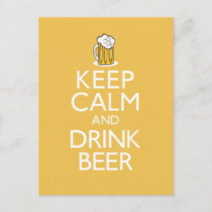 Keep Calm and Drink Beer Postcard