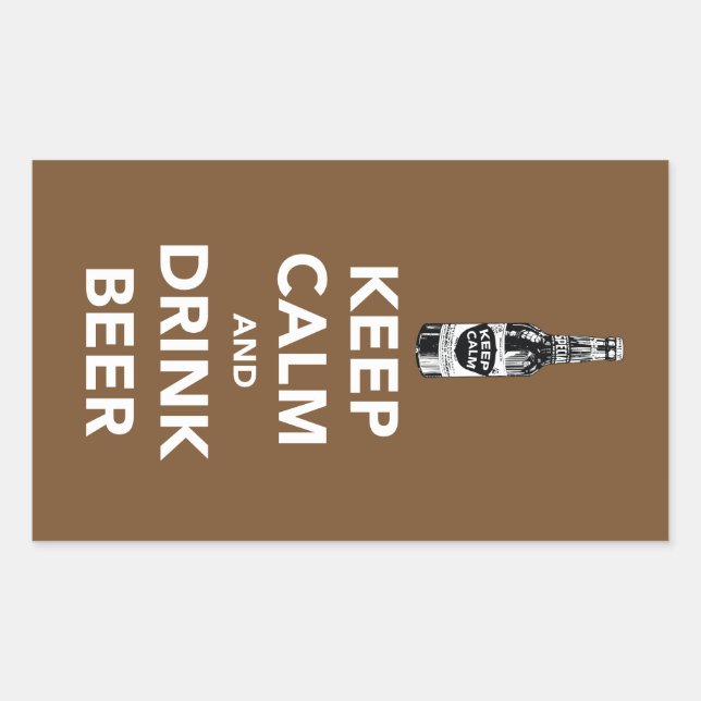 Keep calm and drink beer sticker (Front)