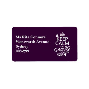 Keep Calm and Drink Eggnog (customize colours) Label