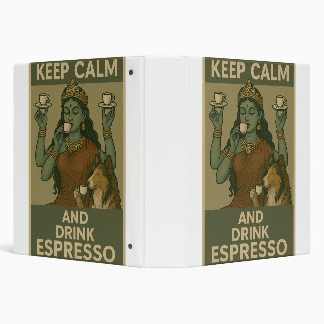 Keep Calm and Drink Espresso Binder (Background)