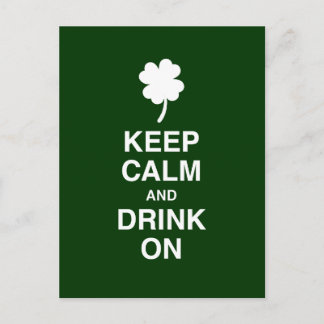 Keep Calm and Drink On Postcard
