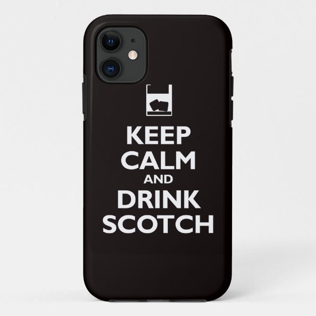 Keep Calm and Drink Scotch (black) Case-Mate iPhone Case (Back)