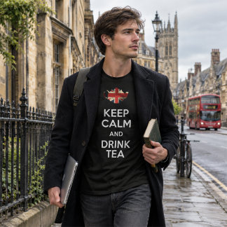 Keep Calm And Drink Tea - Basic Men's T-Shirt