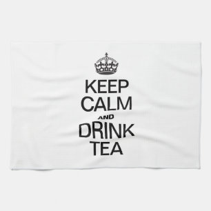 KEEP CALM AND DRINK TEA KITCHEN TOWEL