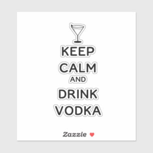 Keep Calm and Drink Vodka Martini Glass
