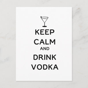 Keep Calm and Drink Vodka Postcard
