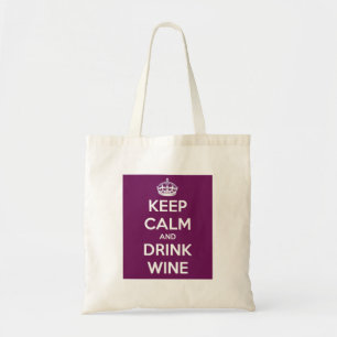 Keep Calm and Drink Wine Tote Bag