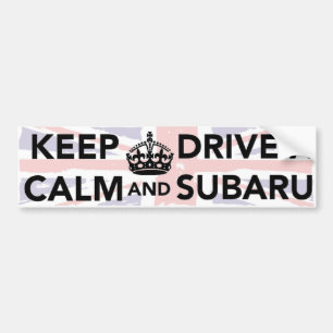 Keep Calm And Drive A Subaru Bumper Sticker