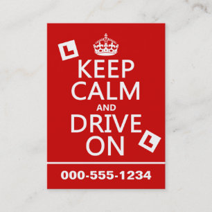Keep Calm and Drive On (learner) Business Card
