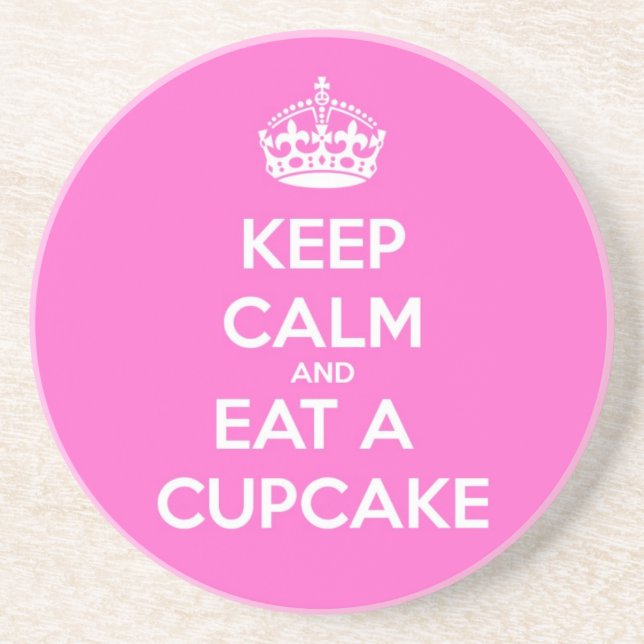 Keep Calm and Eat a Cupcake Coaster (Front)