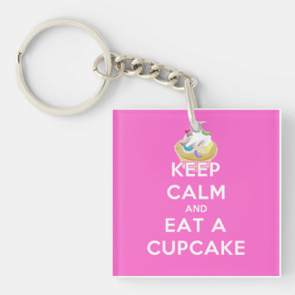 Keep Calm and Eat a Cupcake Keychain