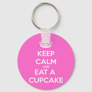 Keep Calm and Eat a Cupcake Keychain