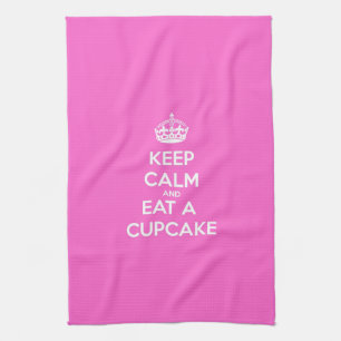 Keep Calm and Eat a Cupcake Kitchen Towel