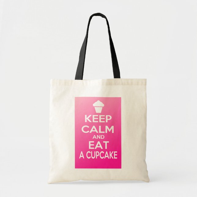 Keep Calm and Eat a Cupcake Tote Bag (Front)
