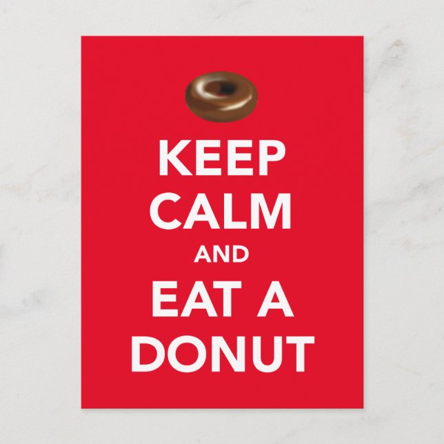 Keep calm and eat a doughnut postcard (Front)