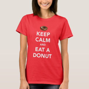 Keep calm and eat a doughnut t-shirt (customizable