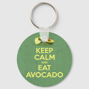 Keep Calm And Eat Avocado Keychain