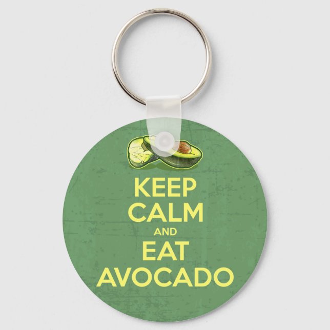 Keep Calm And Eat Avocado Keychain (Front)