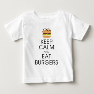 Keep Calm And Eat Burgers Baby T-Shirt
