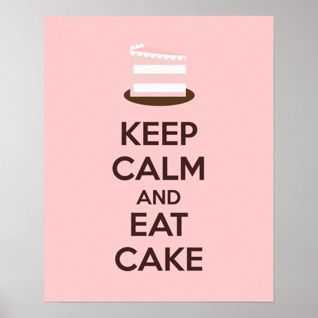Keep Calm and Eat Cake Poster Print (Front)