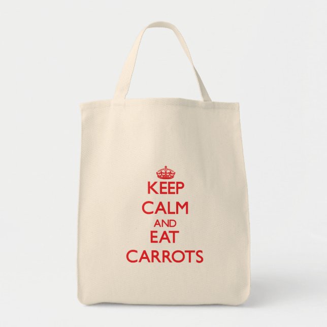 Keep calm and eat Carrots Tote Bag (Front)