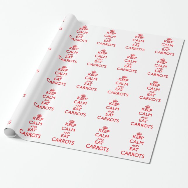 Keep calm and eat Carrots Wrapping Paper (Unrolled)