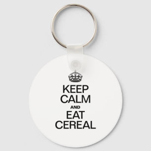 KEEP CALM AND EAT CEREAL KEYCHAIN