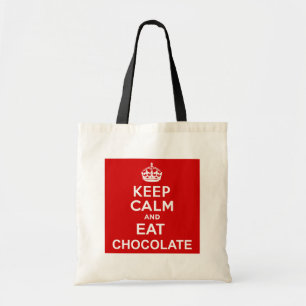 Keep Calm and Eat Chocolate Tote Bag