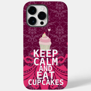 KEEP CALM AND Eat Cupcakes-change plum any colour Case-Mate iPhone 14 Pro Max Case