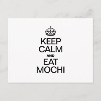 KEEP CALM AND EAT MOCHI POSTCARD