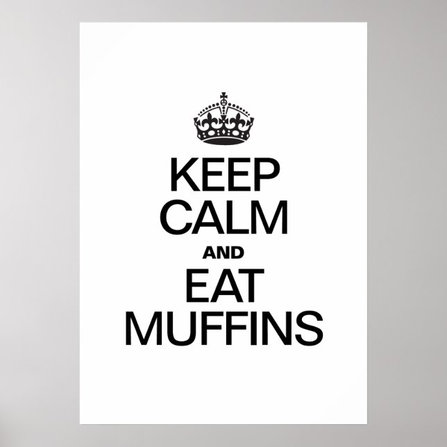 KEEP CALM AND EAT MUFFINS POSTER (Front)