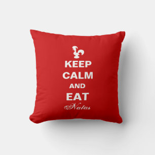 Keep calm and eat natas throw pillow