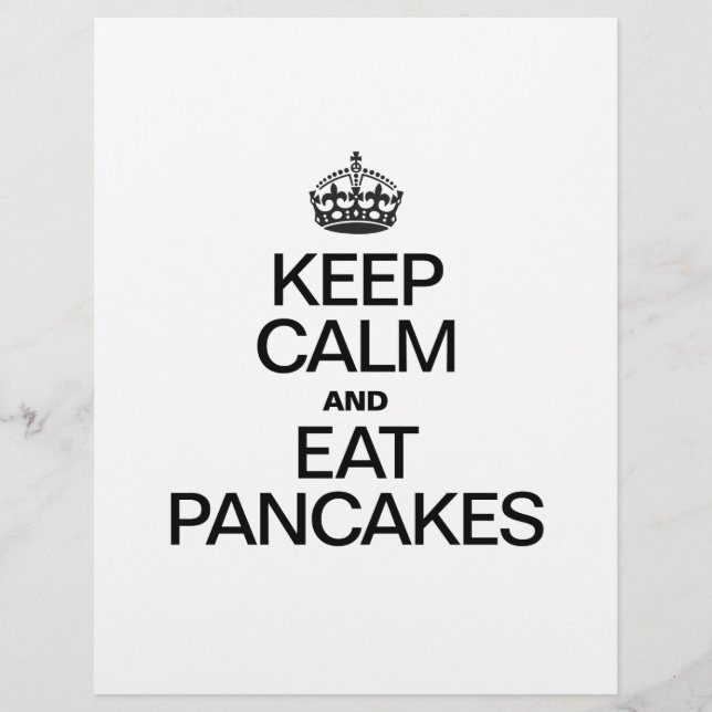 KEEP CALM AND EAT PANCAKES FLYER (Front)