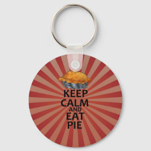 Keep Calm and Eat Pie Keychain