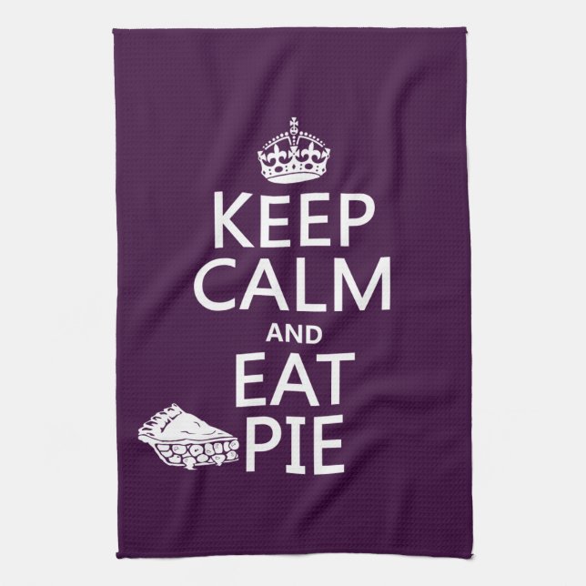 Keep Calm and Eat Pie Kitchen Towel (Vertical)