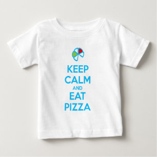 Keep Calm and Eat Pizza 1 Baby T-Shirt